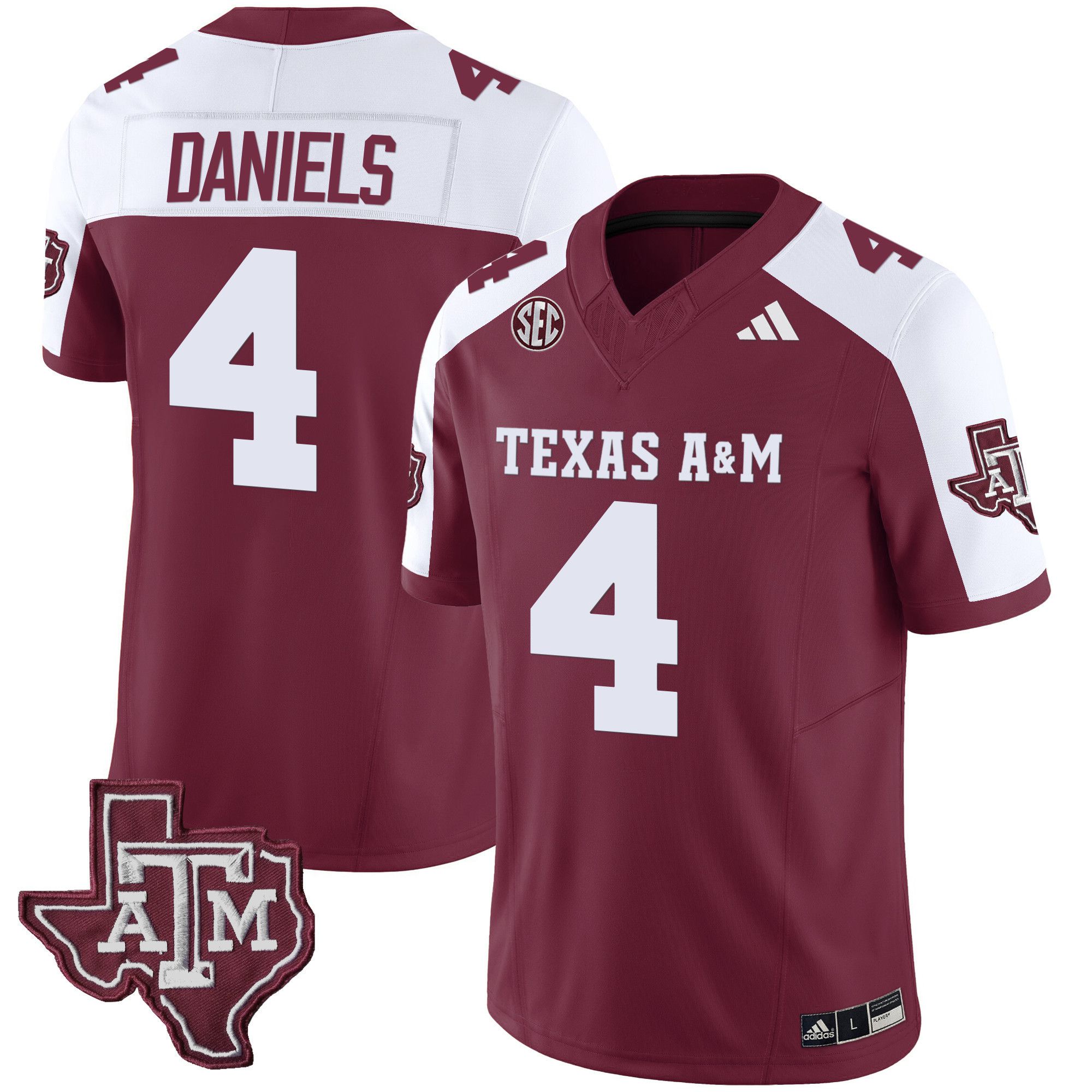 Men Texas A&M Aggies #4 Daniels Red 2024 Vapor Limited NCAA Jersey->indianapolis colts->NFL Jersey